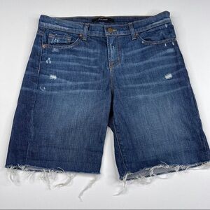 J Brand Shorts Jean Denim Blue Distressed Raw Hem Summer Vacation Beach Moto 26